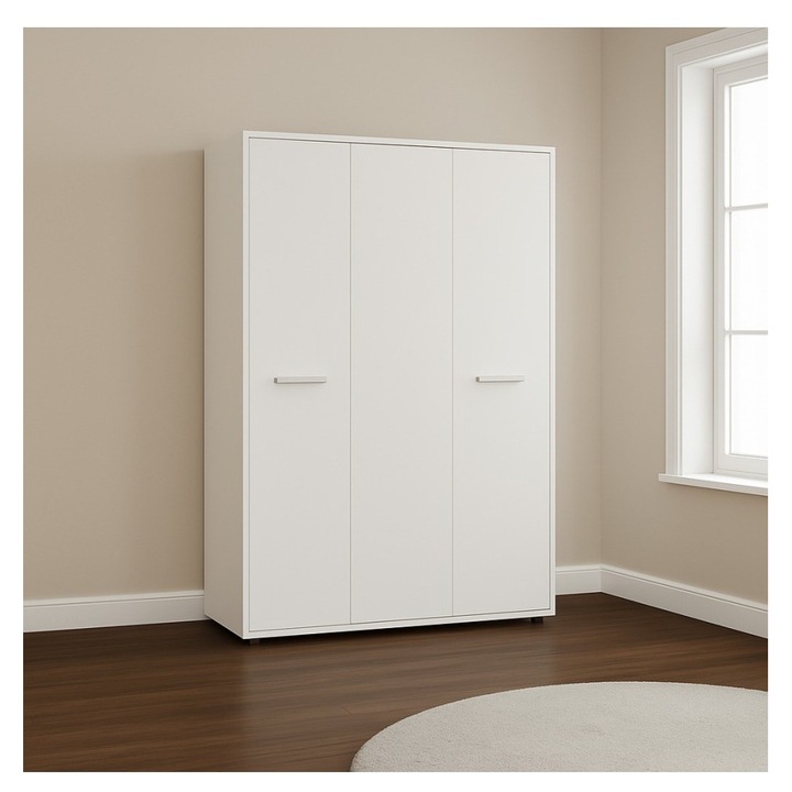 Dulap CELA Hera, 3 uși, alb, 123x50x187cm