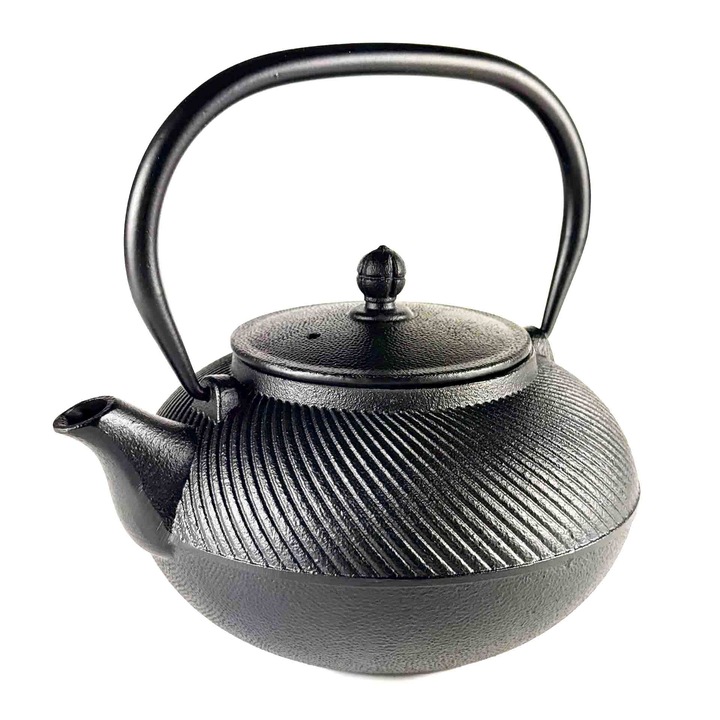 Ceainic din fonta negru 1000ml cu filtru din inox Kurotama japonez