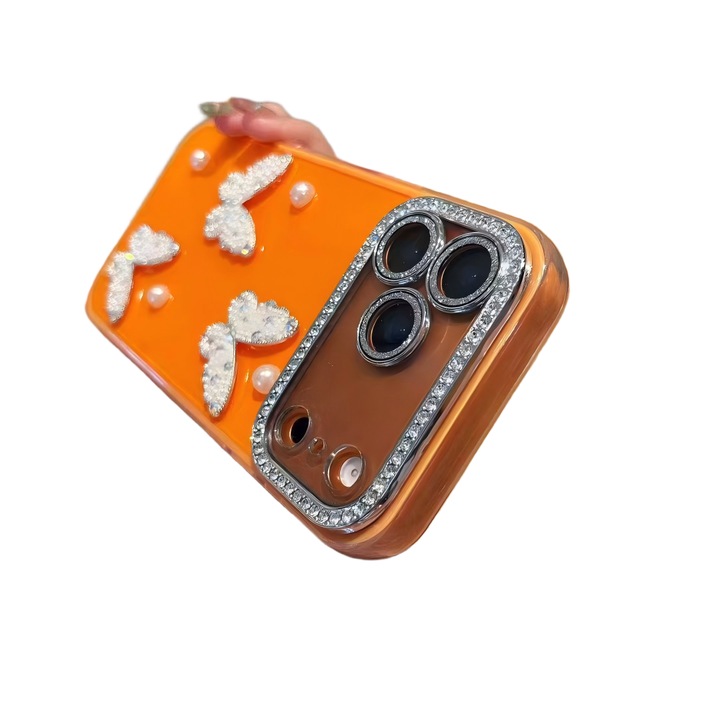 Калъф за Apple iPhone 17 Pro Max с MagSafe, Пълна Противошокова Защита от PC, LIXR-03EN®, Оранжев