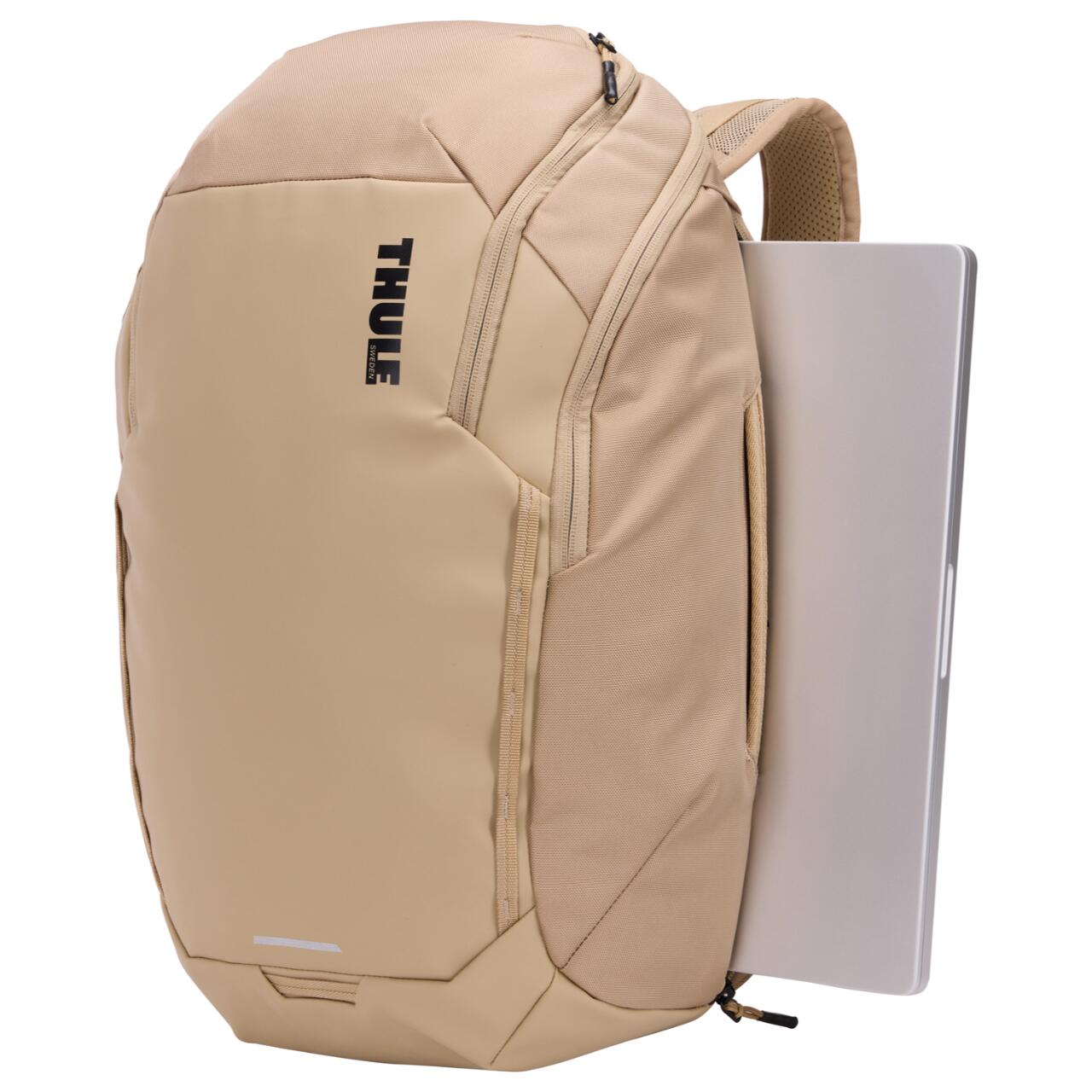 Rucsac urban Thule Chasm 26L, Gentle Beige, rezistent la intemperii, compartiment laptop 16 inch