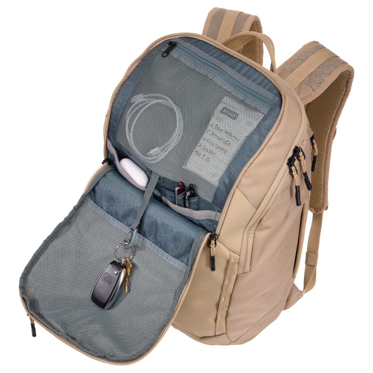 Rucsac urban Thule Chasm 26L, Gentle Beige, rezistent la intemperii, compartiment laptop 16 inch