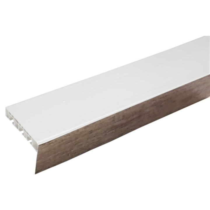 Sina-PVC, BERLIN cu masca (50 mm), 3-canale, gri-stejar,260 cm, cu toate accesoriile pentru montare