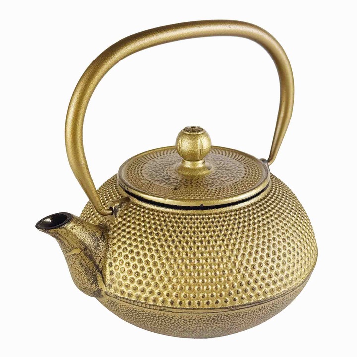 Ceainic din fonta auriu 800ml cu filtru din inox Kinra japonez