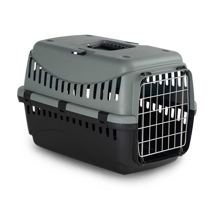 Cusca de transport MP Bergamo, model Gipsy No 3, 58x38x38cm, gri/negru