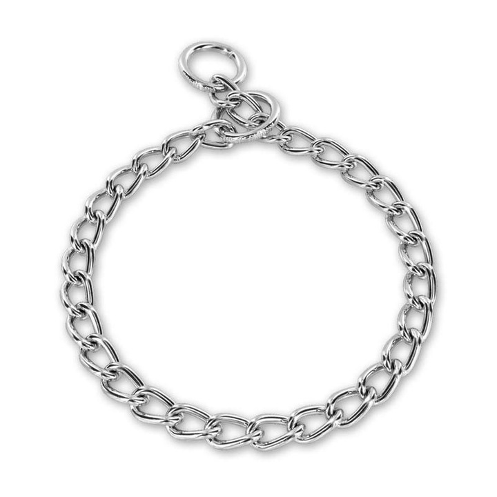 Zgarda Sprenger pentru caini, 55cm, inox cromat, 4.0mm, pentru caini de talie medie, mare si gigant