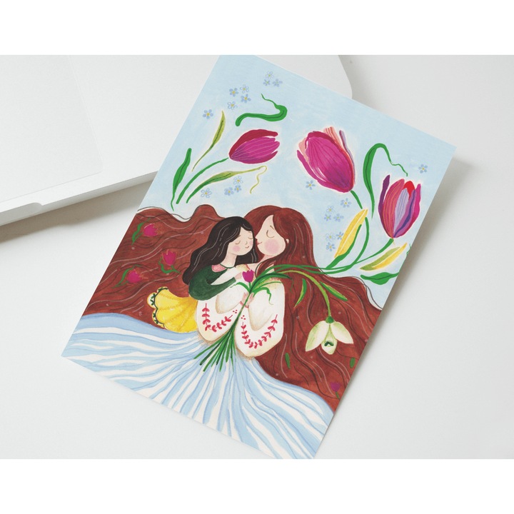 Felicitare Primavara blanda