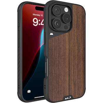 Husa Mous Limitless 6.0 pentru iPhone 16 Pro Max, Protectie Extrema AiroShock, Compatibila MagSafe, Slim Premium, Design Lemn Maro Inchis