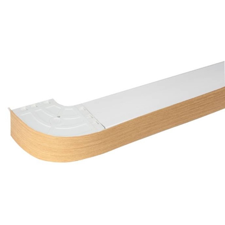 Sina-PVC, DORTMUND cu masca (50 mm) si coltare (coltarele sunt incluse in masura), 3-canale, stejar-deschis,160 cm, cu toate accesoriile