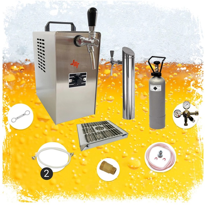 Set complete - Dozator bere JET 30 1 linie, 35 litri/h - Racitor de flux cu cupla butoi bere 5 Liter Adapter