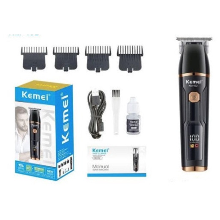 Masina de tuns parul KM 432 cu incarcare USB si accesorii