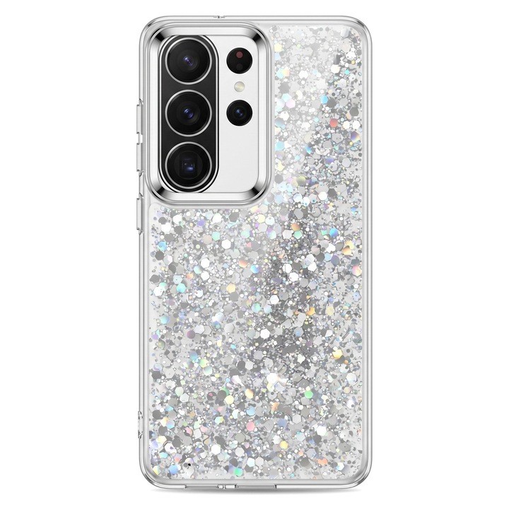 Husa pentru Samsung S26 ULTRA, Cu Paiete Stralucitoare, Transparenta, Antisoc, Slim, Top Favorite，LIXR-03EN