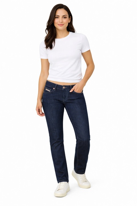 Blugi de damă Diesel Grupee 8001660 16121-50, Skinny Fit, Talie joasă, Bumbac, W27, Albastru închis