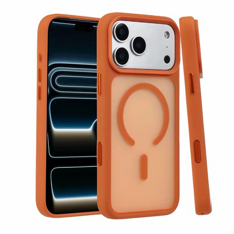 Husa de Protectie, Compatibila Apple iPhone 17 Pro, OG Purple, MagSafe - Portocaliu