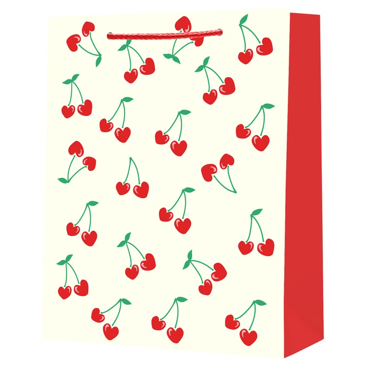 Punga cadou hartie, 26x32, 5x12, 5 cm, 210 gsm. Maner snur