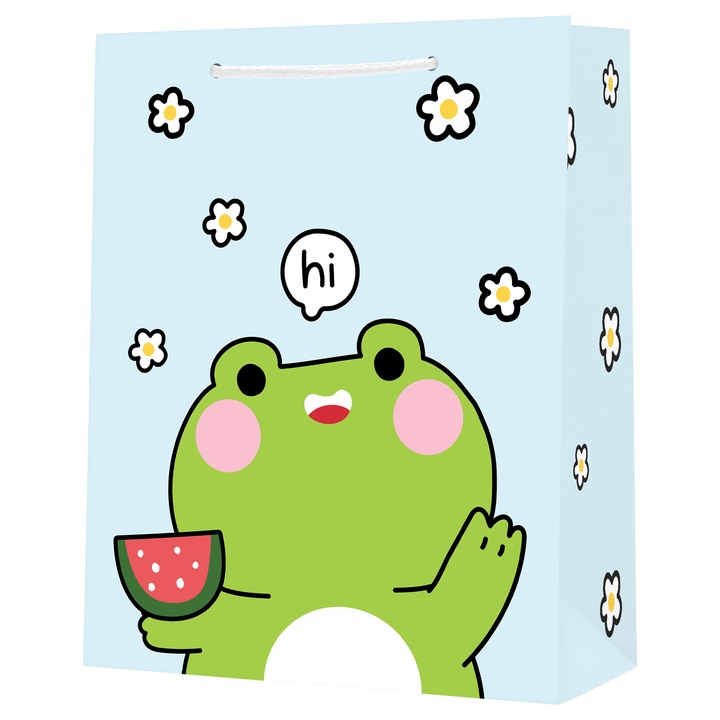 Punga cadou hartie, 26x32, 5x12, 5 cm, 210 gsm. Maner snur