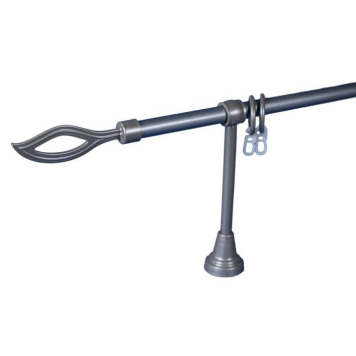 Galerie pentru perdele RODECO 16 mm crom-mat, 200 cm, set complet