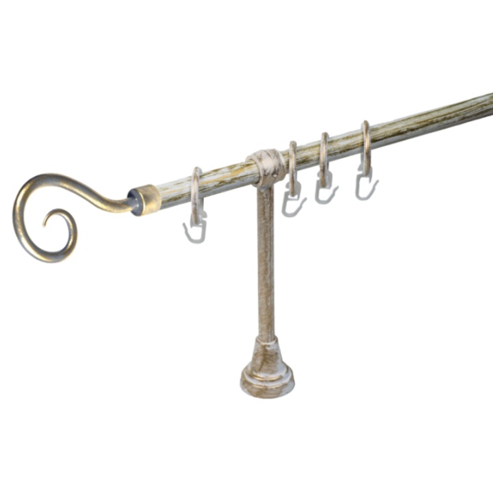 galerie plastic 16 mm INNOVATIE simpla, alb-auriu, 120 cm, capete SONY