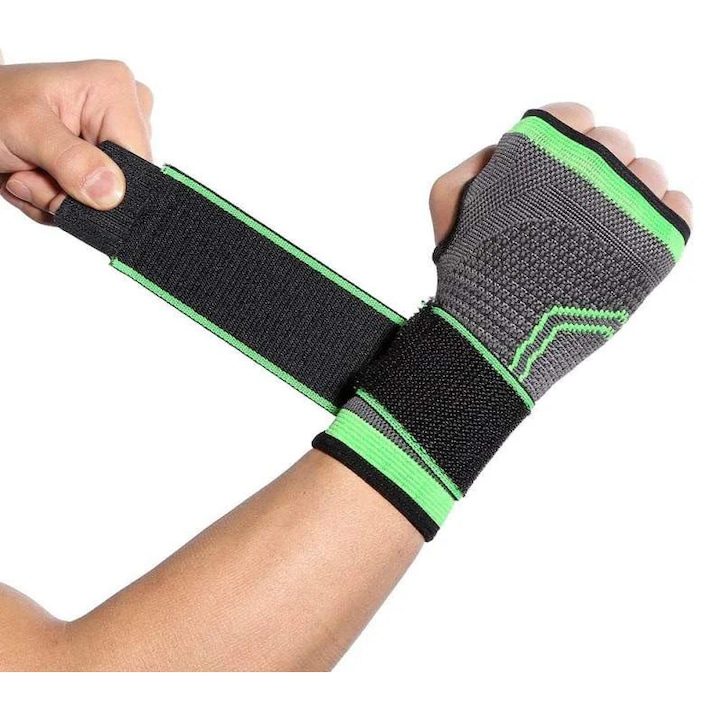 Fasa Elastica pentru Incheietura Mana Ajustabila cu Banda Velcro pentru Protectie si Sustinere Marime Universala