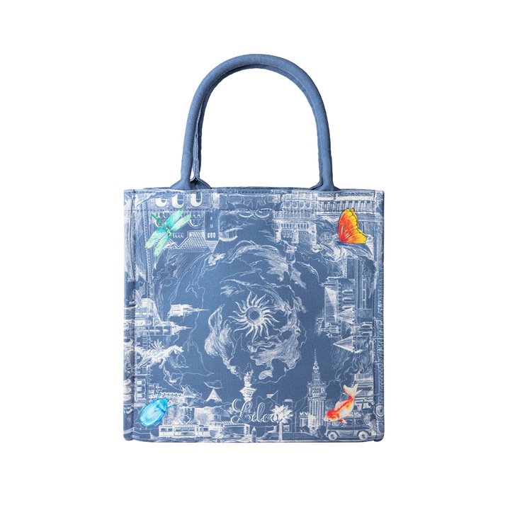 Geanta shopper Lilou Opowiesc 48.4, canvas, multicolor, 31x30x14cm