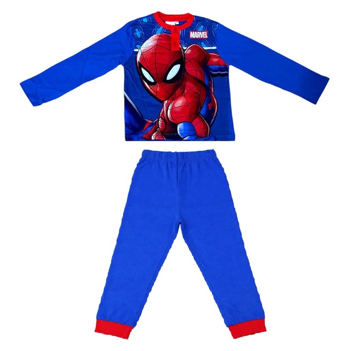 Pijamale copii, 100% bumbac, albastru, Hero, Spidermandwqfwq, Albastru