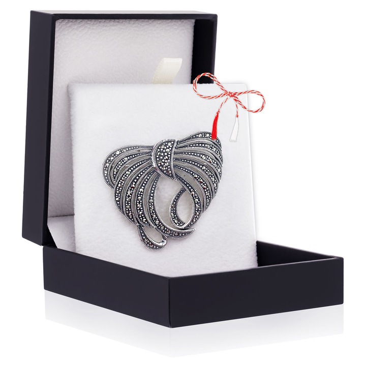 Brosa Argint 925 Funda Design Silizat – Marcasite