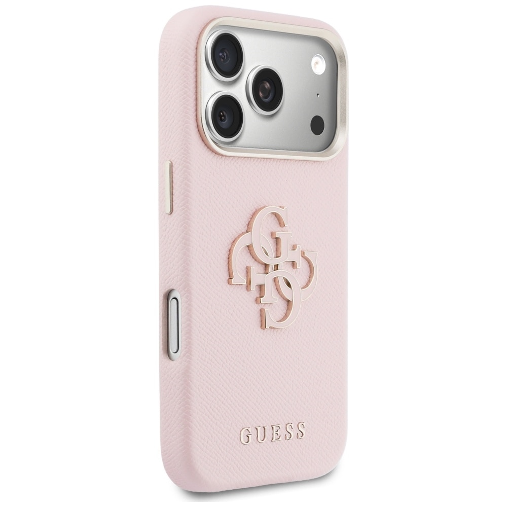 Husa Guess FW Resin Logo compatibila cu iPhone 17 Pro Max, Pink