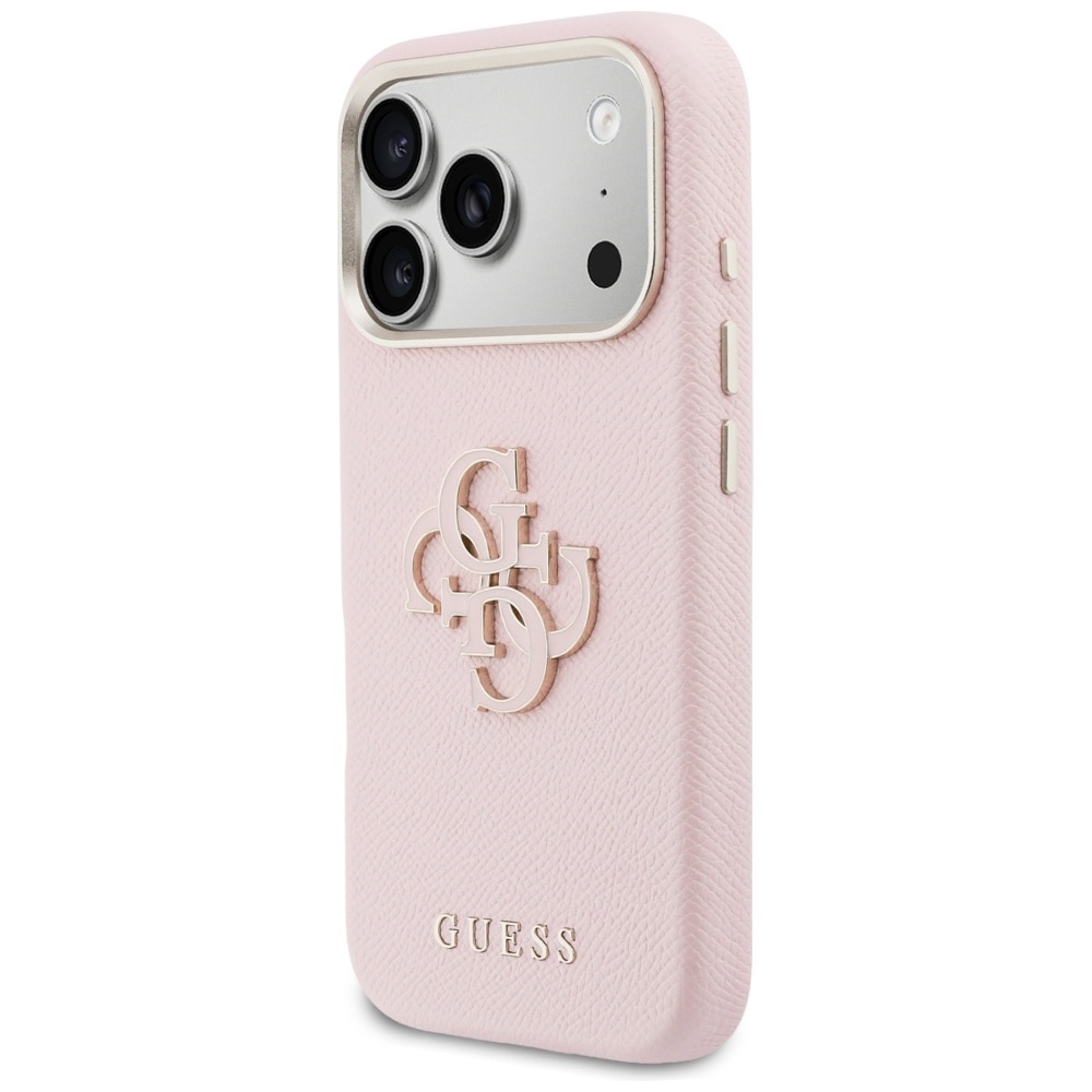 Husa Guess FW Resin Logo compatibila cu iPhone 17 Pro Max, Pink