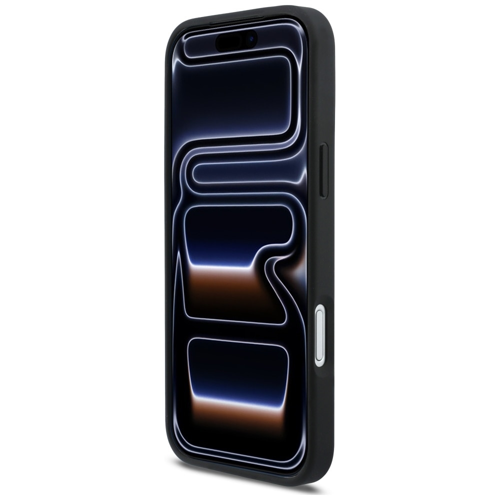 Husa Karl Lagerfeld Rhinestones Karl and Choupette Pin compatibila cu iPhone 17 Pro Max, Negru