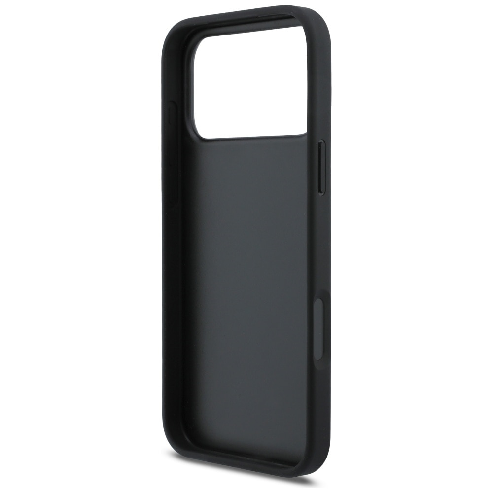 Husa Karl Lagerfeld Rhinestones Karl and Choupette Pin compatibila cu iPhone 17 Pro Max, Negru