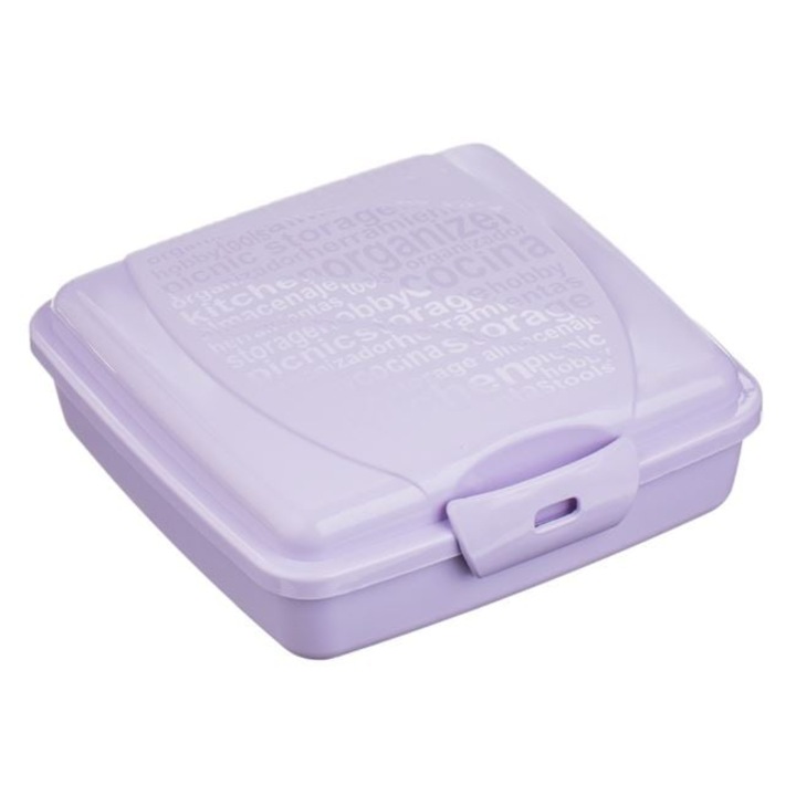 Caserola alimentara, Generic, plastic rezistent, 550 ml, capac cu inchidere sigura, usor de transportat