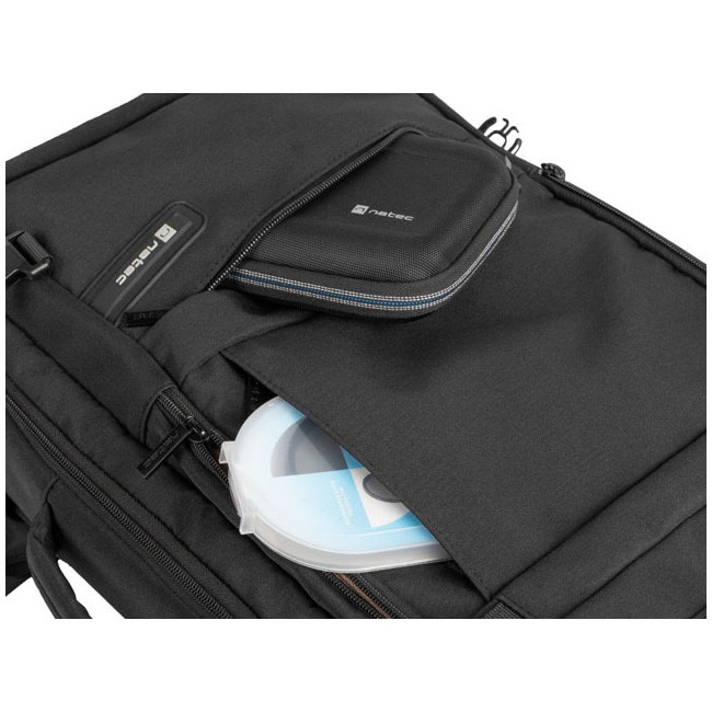 Rucsac laptop NATEC CAMEL LITE, 15.6 inch, capacitate 19L, 3 compartimente, cabin sized, colectia Travel, Negru