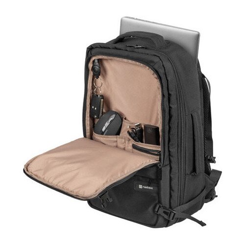 Rucsac laptop NATEC CAMEL LITE, 15.6 inch, capacitate 19L, 3 compartimente, cabin sized, colectia Travel, Negru
