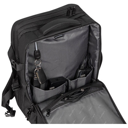 Rucsac laptop NATEC CAMEL PRO, 17.3 inch, 28L, 3 compartimente + 1 extensibil, colectia Travel, Negru