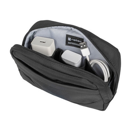 Rucsac laptop NATEC KUDU PLUS, 15.6 inch, capacitate 16L, 2 compartimente, organizator cabluri portabil, colectia Business, Negru