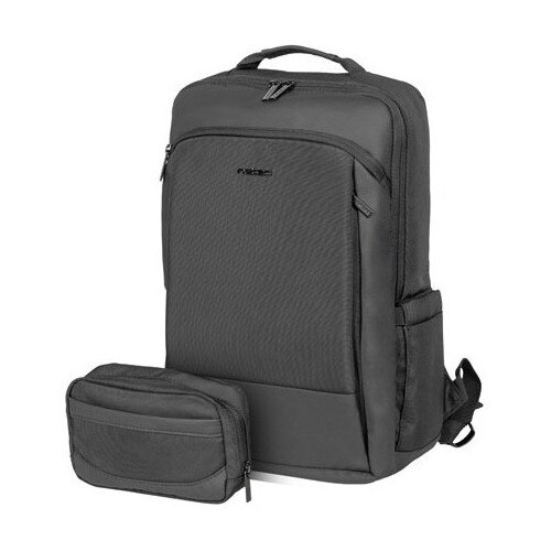 Rucsac laptop NATEC KUDU PLUS, 15.6 inch, capacitate 16L, 2 compartimente, organizator cabluri portabil, colectia Business, Negru