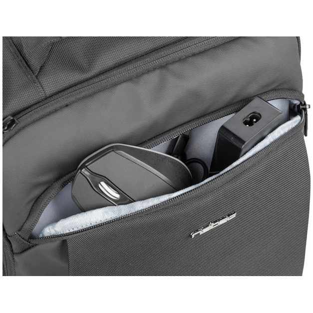 Rucsac laptop NATEC KUDU PLUS, 15.6 inch, capacitate 16L, 2 compartimente, organizator cabluri portabil, colectia Business, Negru
