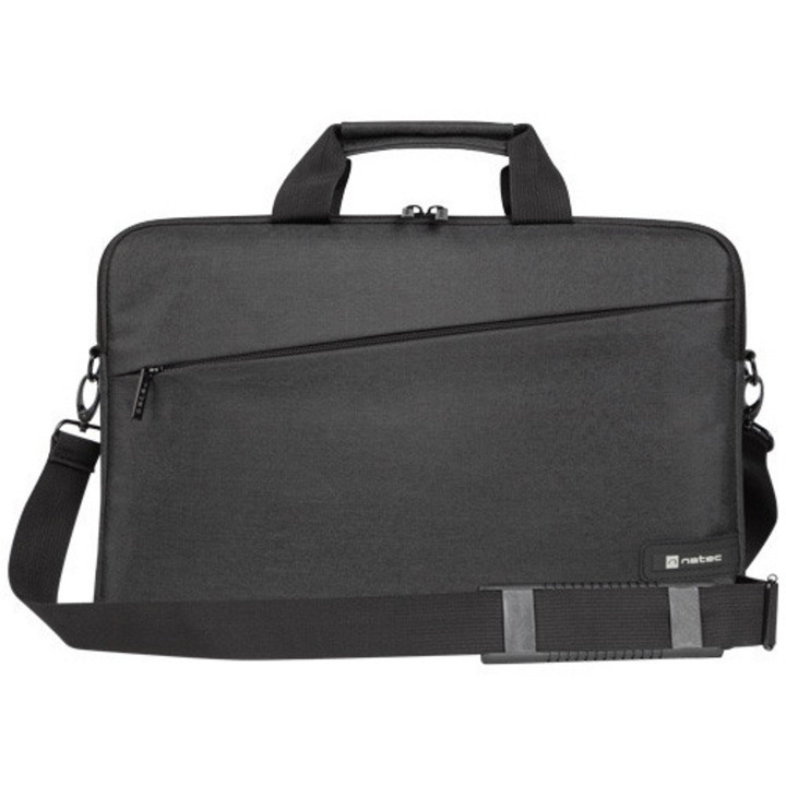 NATEC BEIRA laptop táska, 15.6 inch, bélelt rekesz, fekete