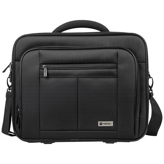 Geanta laptop NATEC BOXER, 15.6 inch, 3 compartimente, sistem anti-shock, Negru