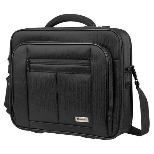 Geanta laptop NATEC BOXER, 15.6 inch, 3 compartimente, sistem anti-shock, Negru