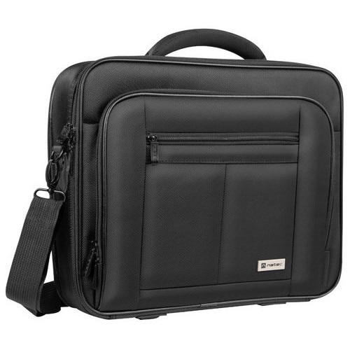 Geanta laptop NATEC BOXER, 15.6 inch, 3 compartimente, sistem anti-shock, Negru