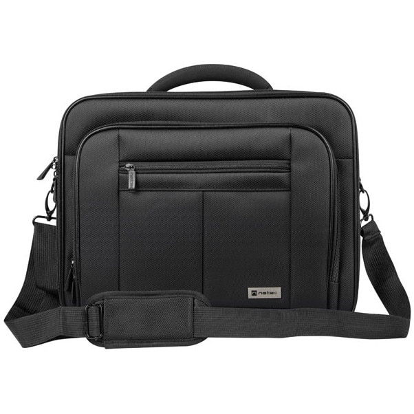 Geanta laptop NATEC BOXER, 17.3 inch, 3 compartimente, sistem anti-shock, Negru