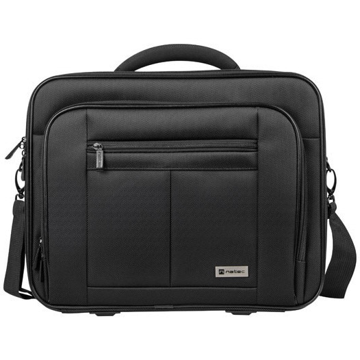 Geanta laptop NATEC BOXER, 17.3 inch, 3 compartimente, sistem anti-shock, Negru