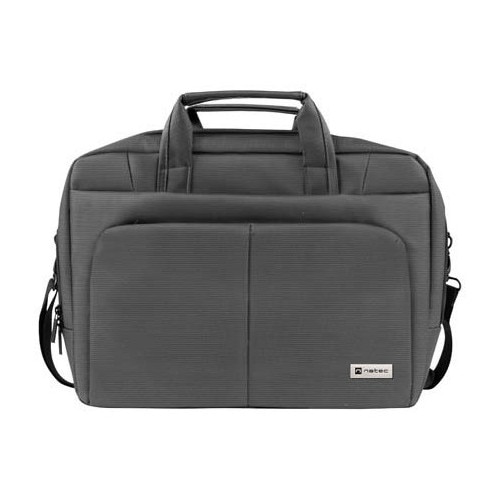Geanta laptop NATEC GAZELLE, 15.6 inch, 3 compartimente, Gri inchis
