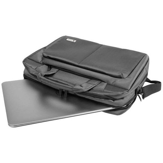 Geanta laptop NATEC GAZELLE, 15.6 inch, 3 compartimente, Gri inchis