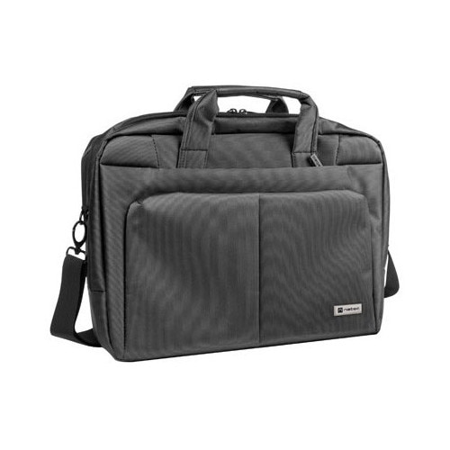 Geanta laptop NATEC GAZELLE, 15.6 inch, 3 compartimente, Gri inchis