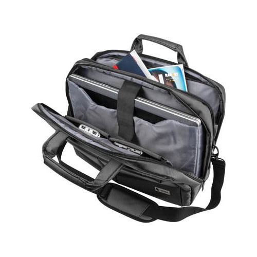 Geanta laptop NATEC GAZELLE, 15.6 inch, 3 compartimente, Gri inchis