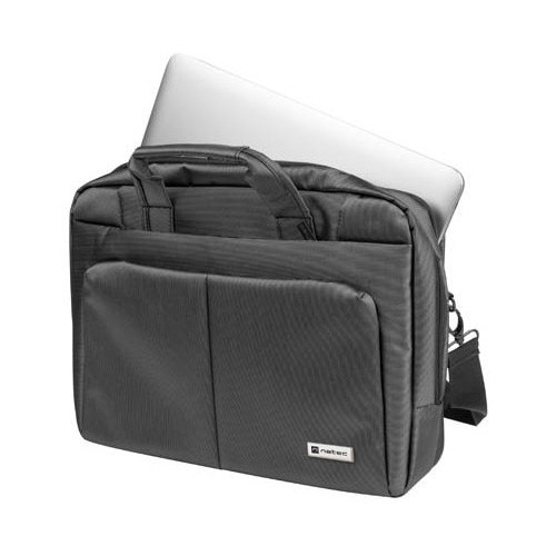 Geanta laptop NATEC GAZELLE, 15.6 inch, 3 compartimente, Gri inchis