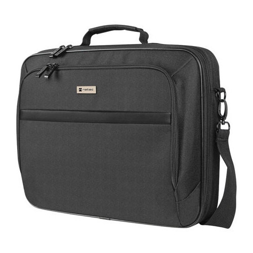 Geanta laptop NATEC BOXER LITE, 15.6 inch, 2 compartimente, sistem anti-shock, Negru