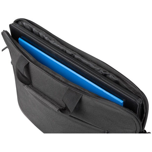 Geanta laptop NATEC GOA 15.6 inch, aspect slim si profesional, Negru, Gri inchis