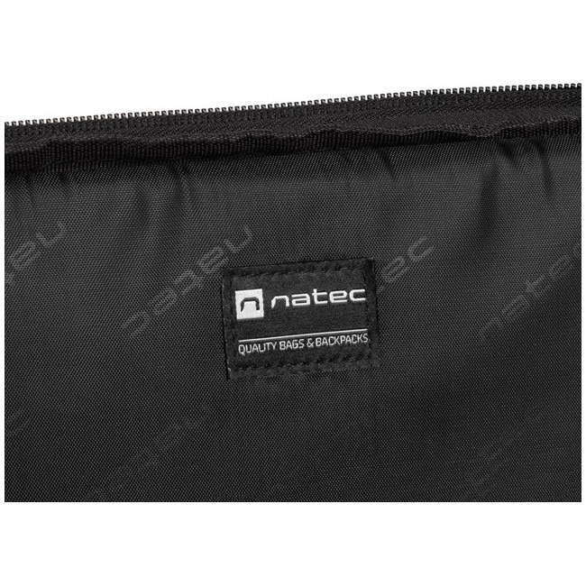 Geanta laptop NATEC GOA 15.6 inch, aspect slim si profesional, Negru, Gri inchis